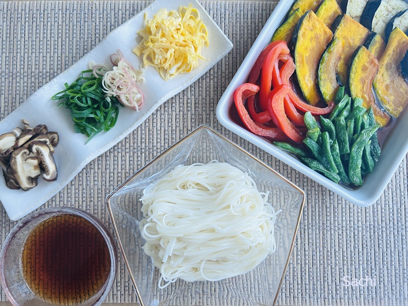 夏野菜の揚げびたし