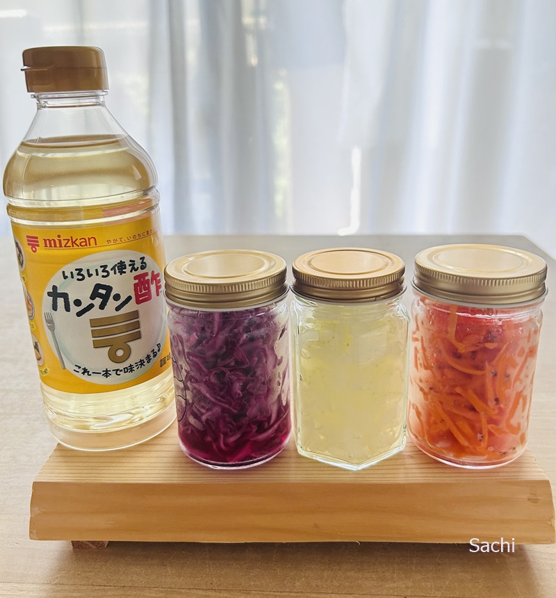 かんたん酢 酢たまねぎ・キャロットラペ・紫キャベツマリネ