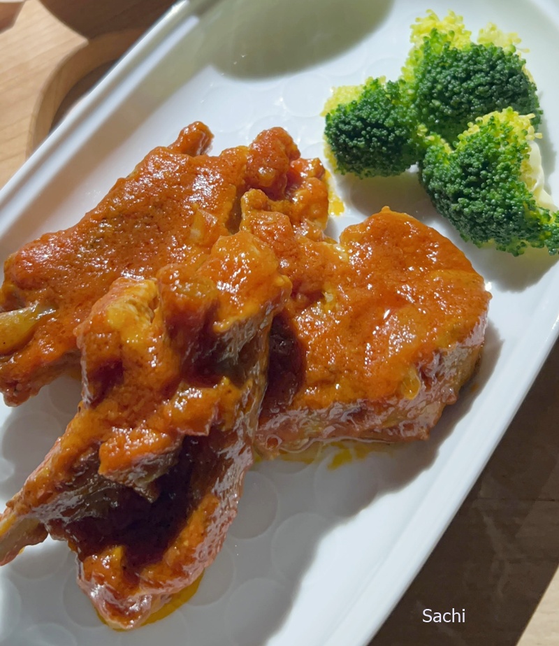 スペアリブトマトソースクリスマス